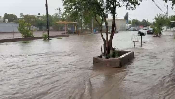 Se convierte la calle González Cossío en furioso arroyo