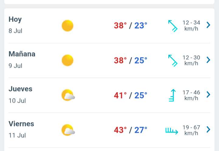 Día soleado con temperatura hasta 38°C en Juárez