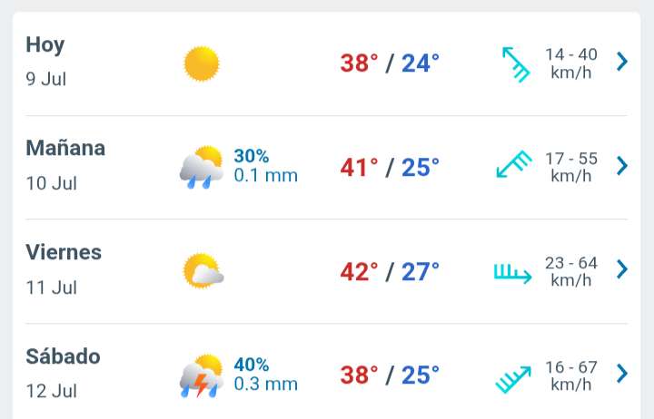 Día soleado con temperatura hasta de 38°C en Juárez