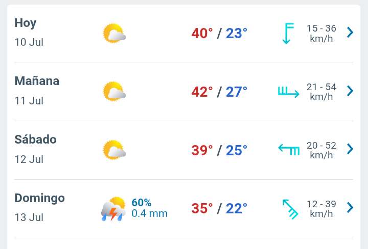 Día soleado con temperaturas hasta de 40°C en Juárez