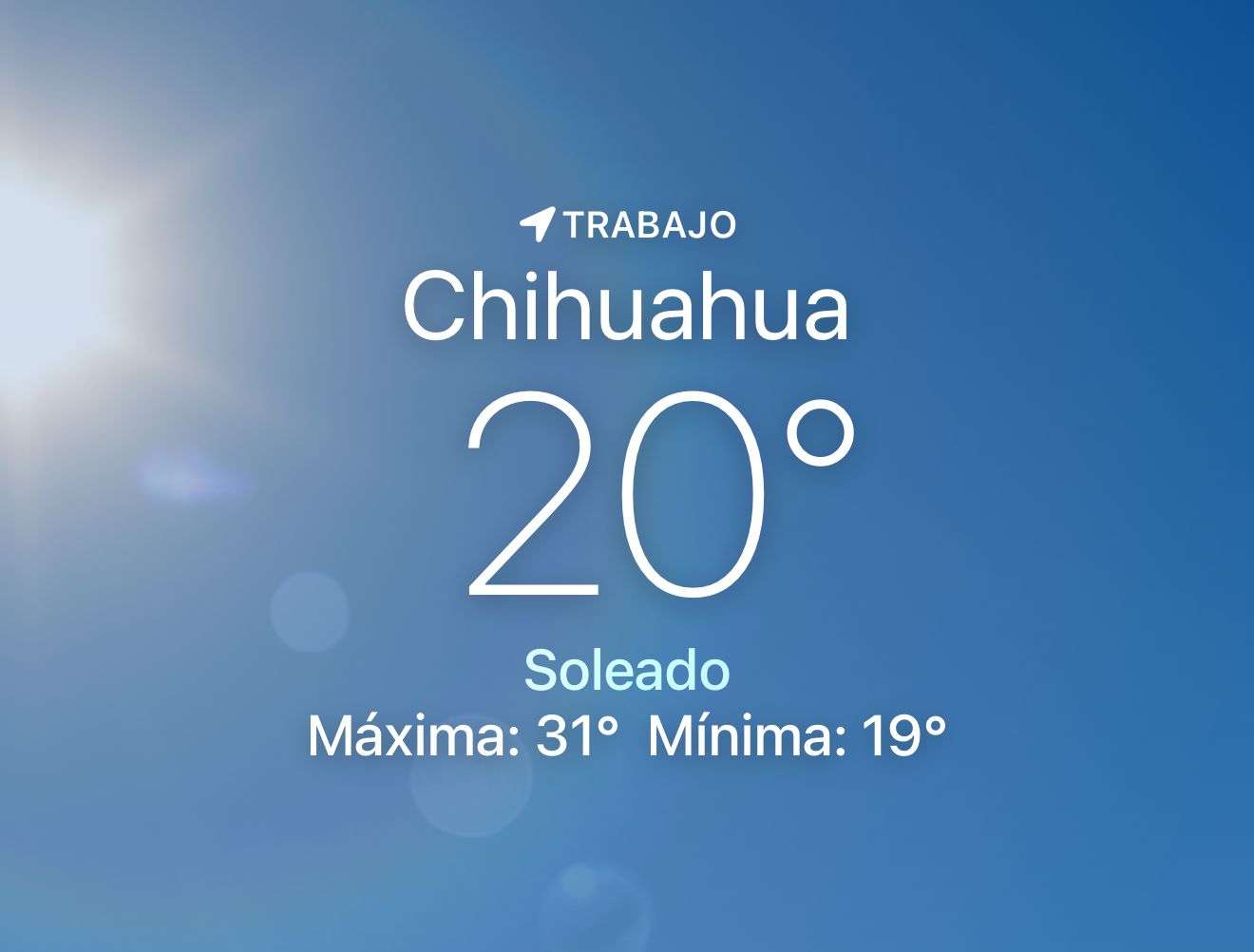 Se espera soleado con máxima de 31 grados centígrados 