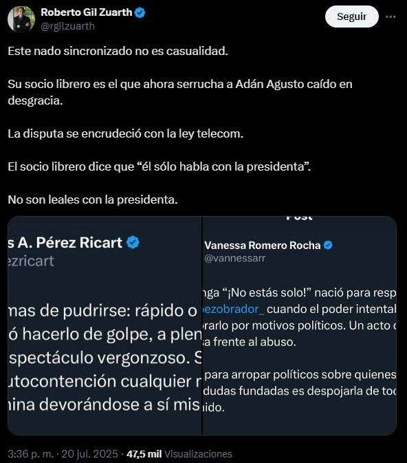 Acusa Gil Zuarth a Corral de ataques contra Adán