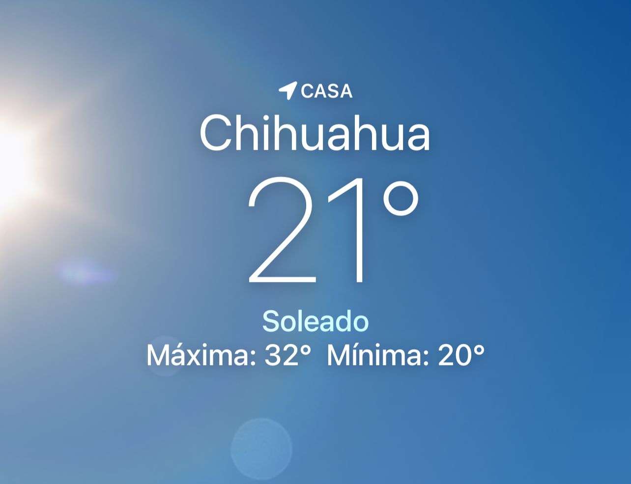 Amanece despejado y soleado con 21 grados centígrados