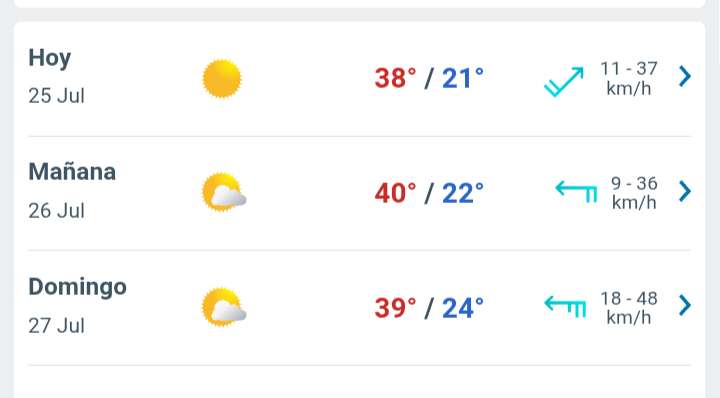 Día con nubes y claros temperatura hasta 38°C en Juárez