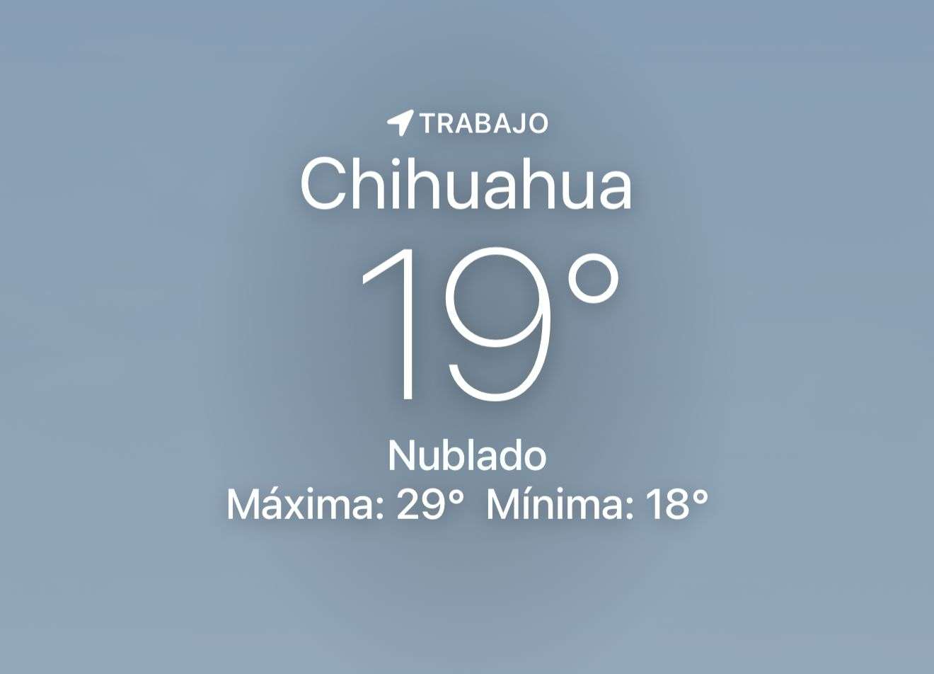 Amanece nuboso y fresco con temperatura de 19 grados centígrados