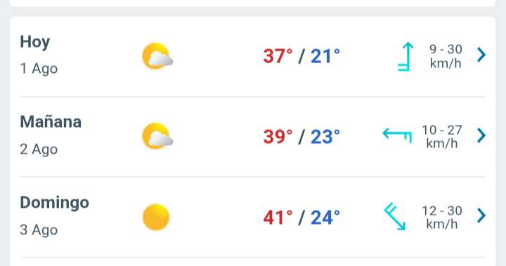 Día con nubes y claros temperatura hasta 37°C en Juárez