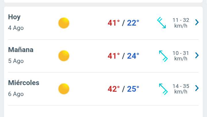 Día soleado con temperaturas hasta 41°C en Juárez