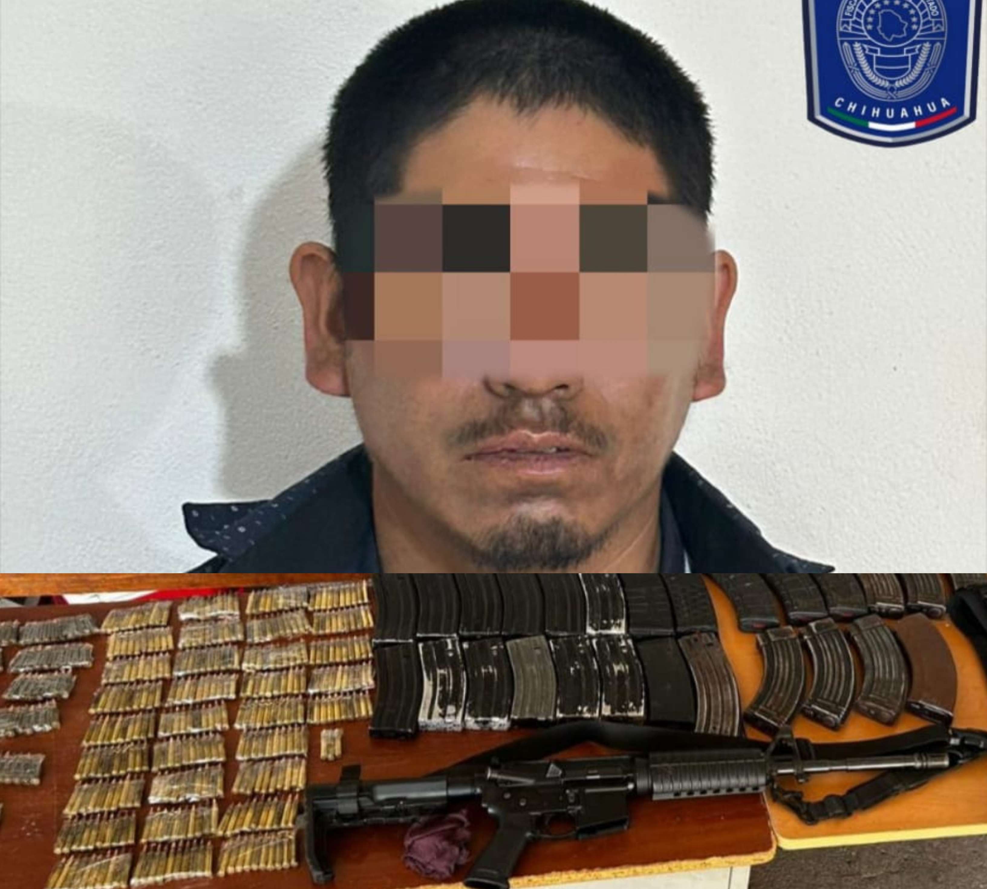 Capturan a uno con fusil, balas y equipo en Guadalupe y Calvo