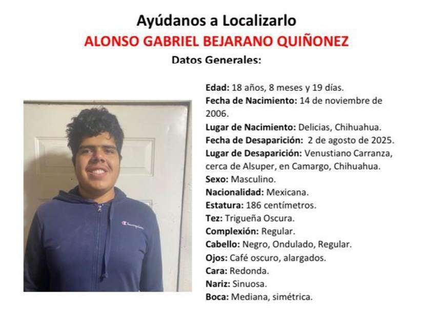 Hallan muerto en Durango a joven desaparecido en Camargo