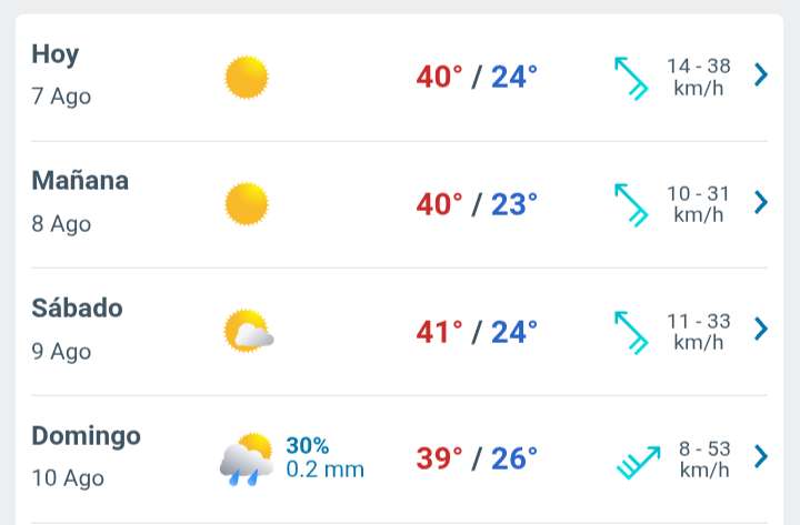 Día soleado con temperatura hasta 40°C en Juárez 
