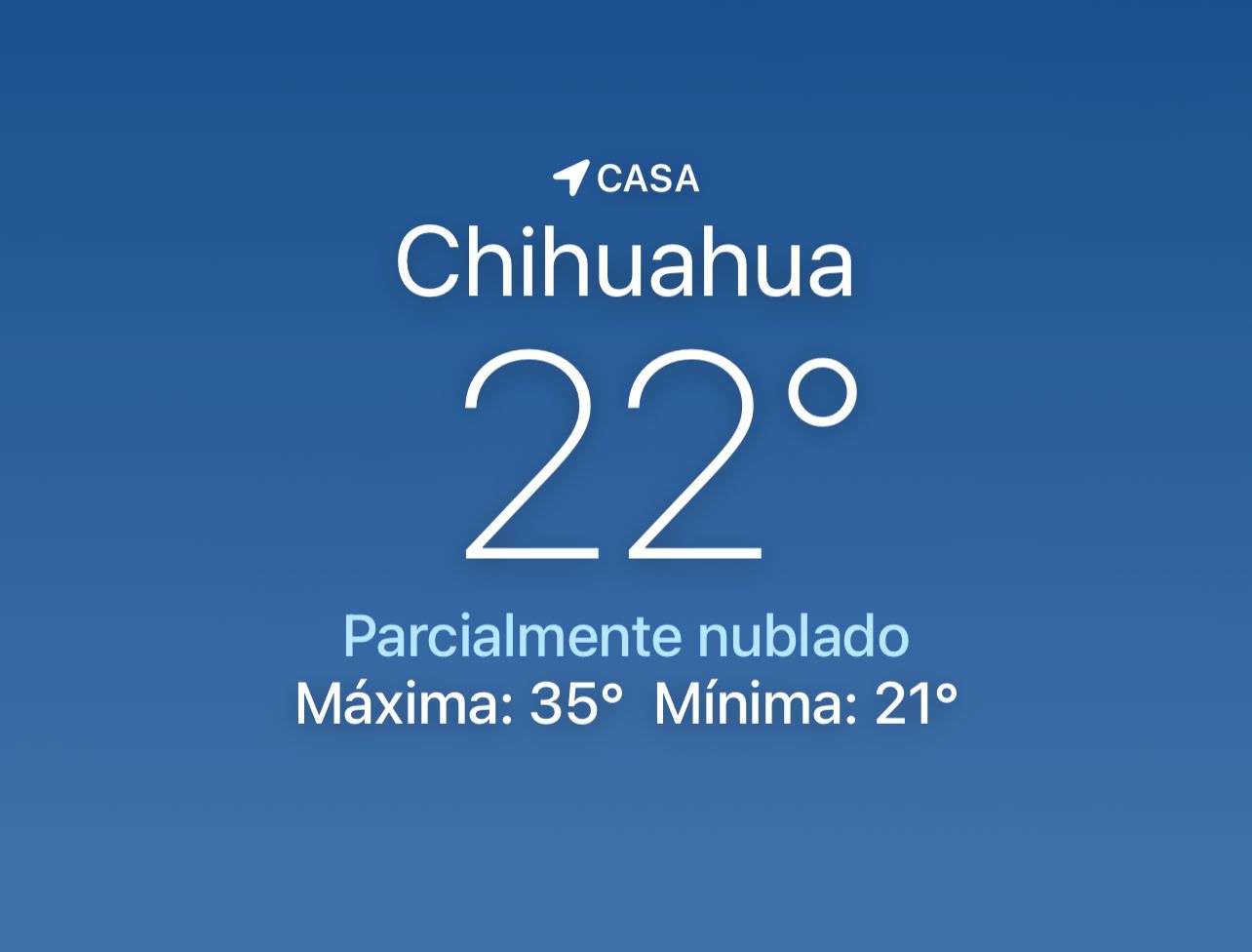 Amanece despejado con temperatura de 22 grados centígrados 