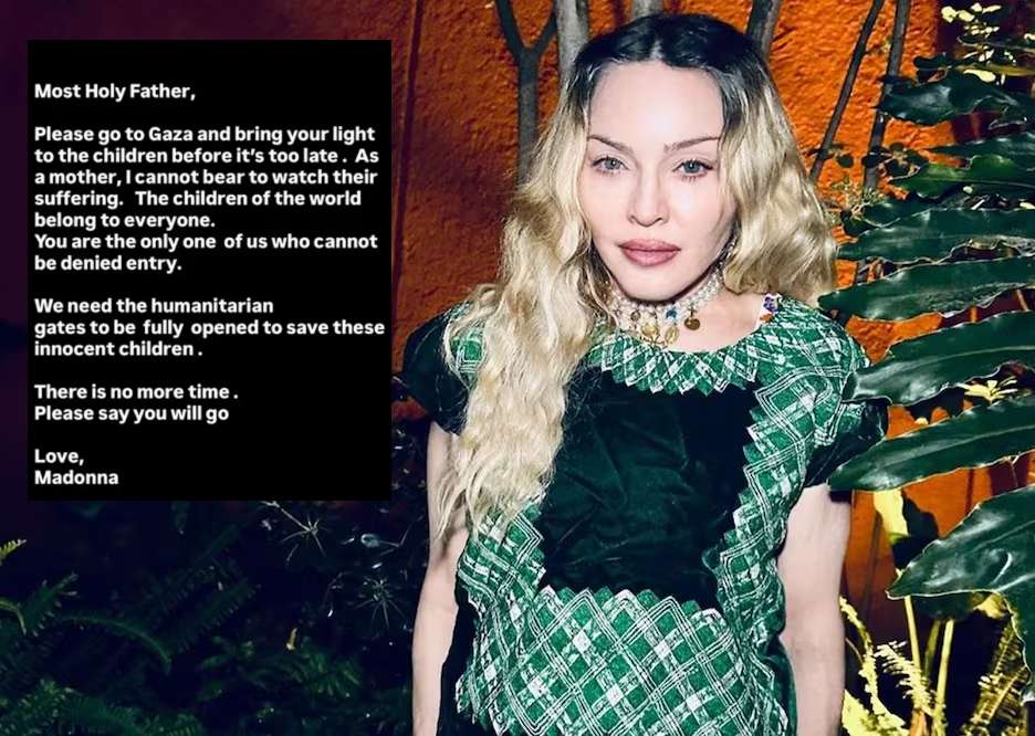 Viralizan petición de Madonna al Papa León por niños de Gaza
