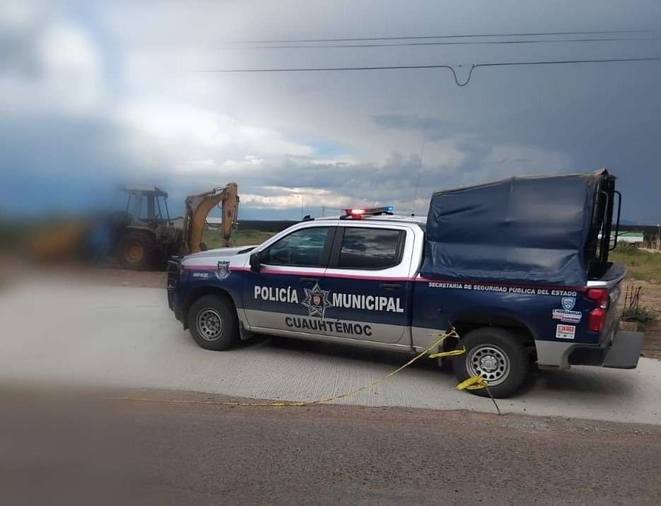 Muere operador de retroexcavadora mientras laboraba en Cuauhtémoc