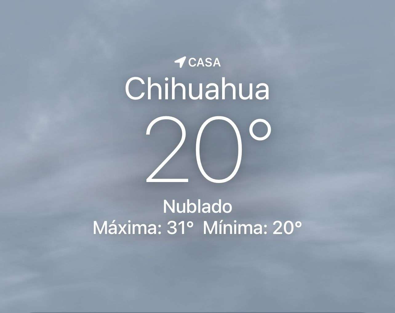 Pronostican nubes y temperatura de 20 grados centígrados 