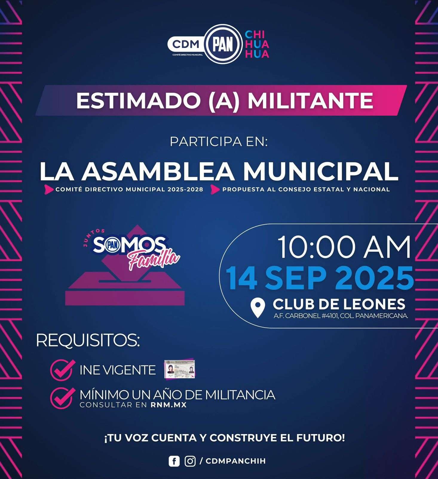 Convoca Asamblea Municipal del PAN a renovar dirigencia y consejeros
