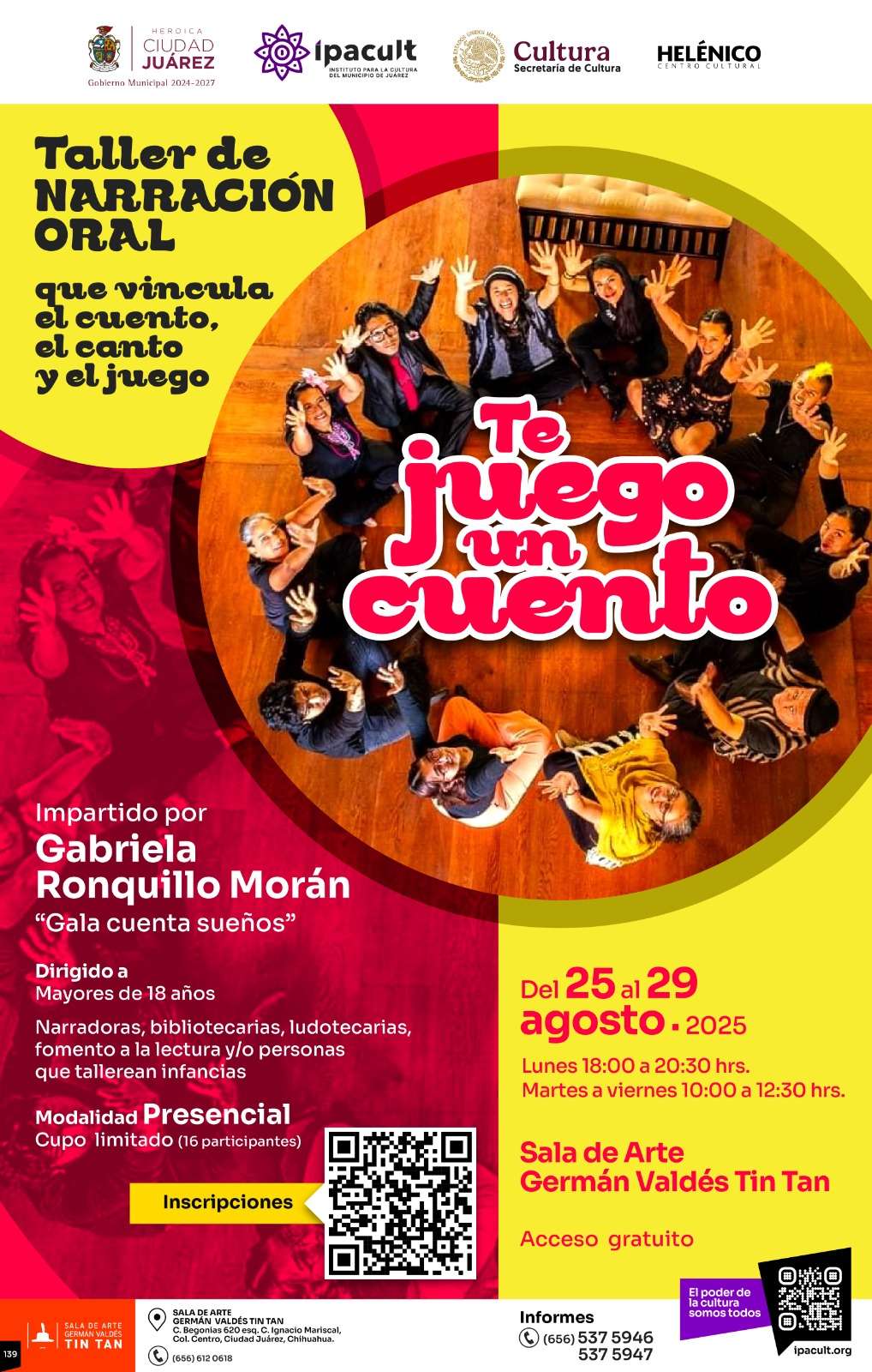 Ofrecerán talleres gratuitos de narración oral 