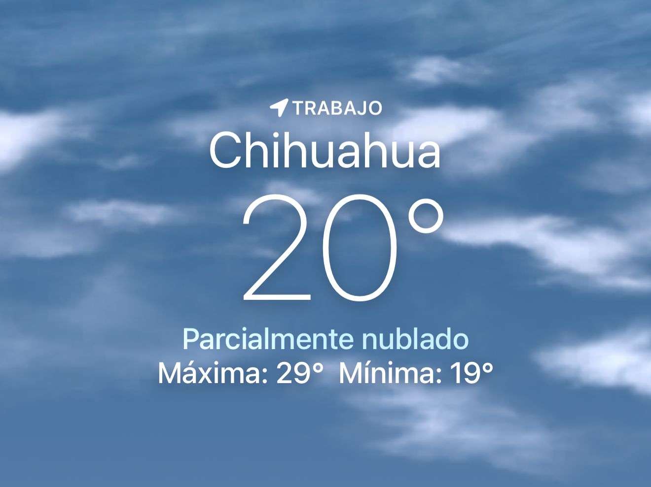 Amanece fresco y nuboso con 20 grados centígrados 