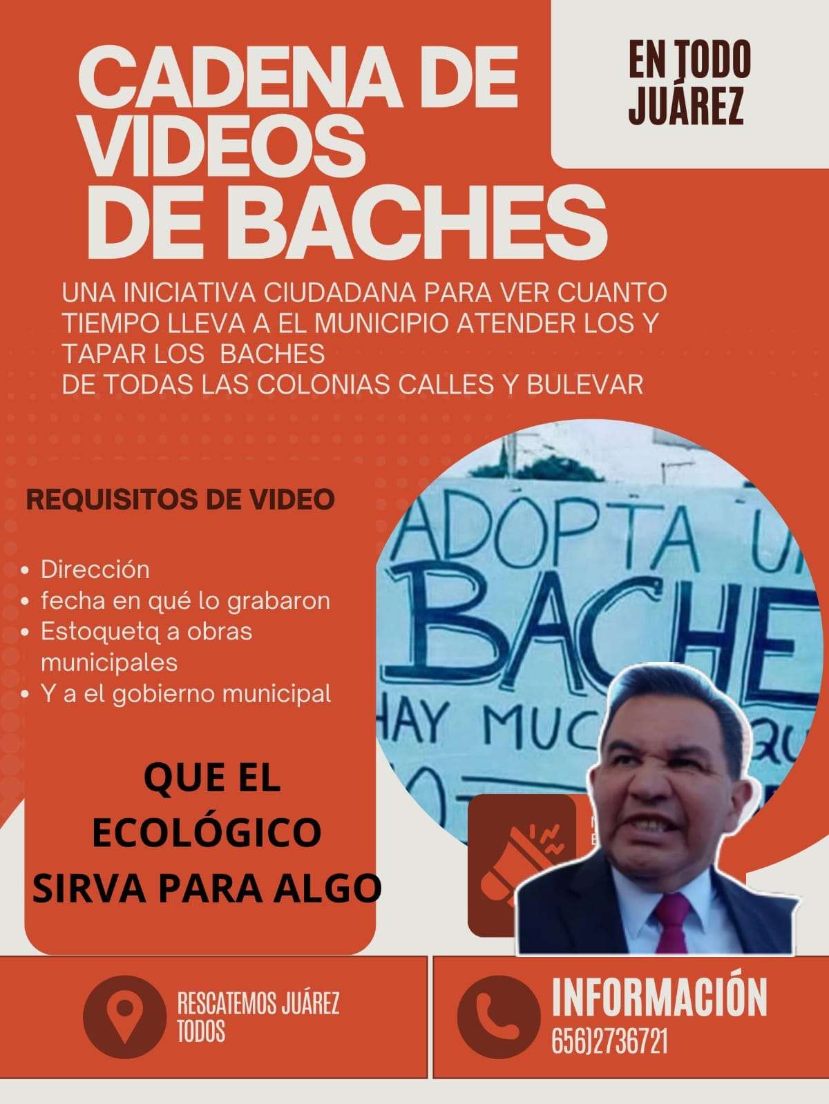 Lanzan iniciativa para exponer los baches de la ciudad 