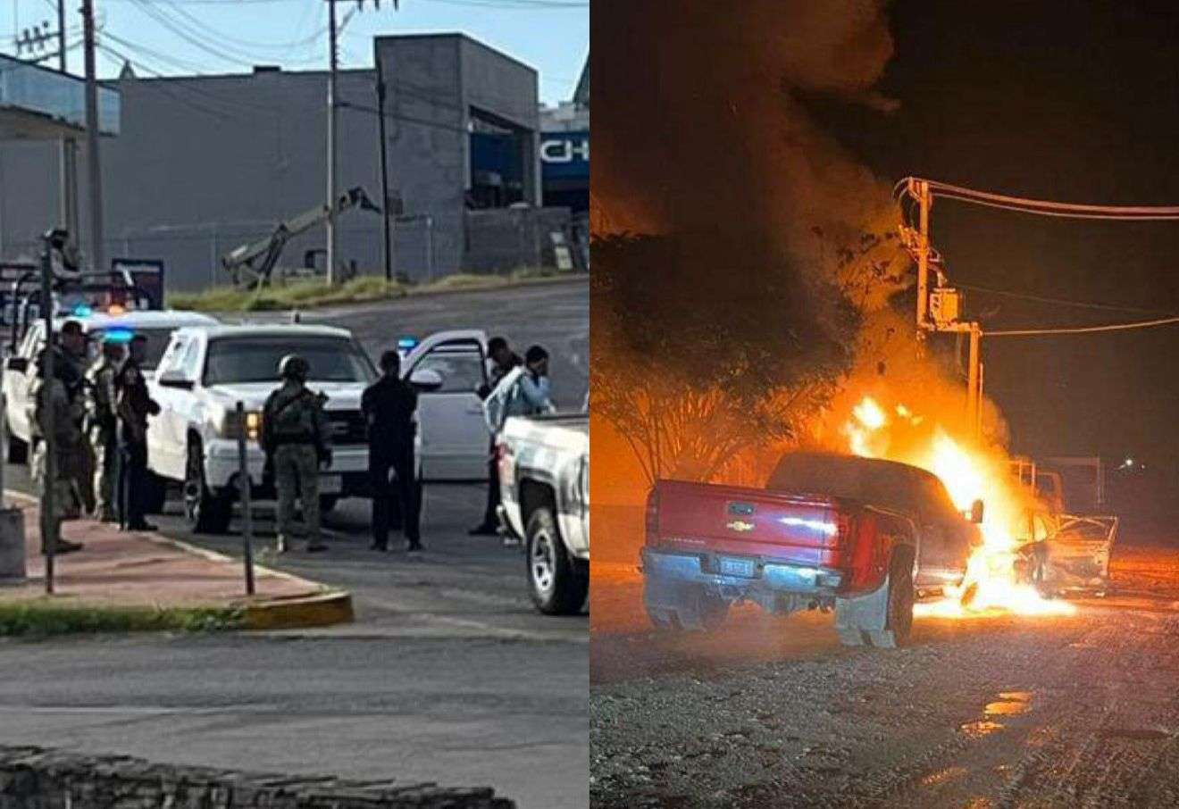 Registran daños en casa y cuatro vehículos calcinados en Aldama