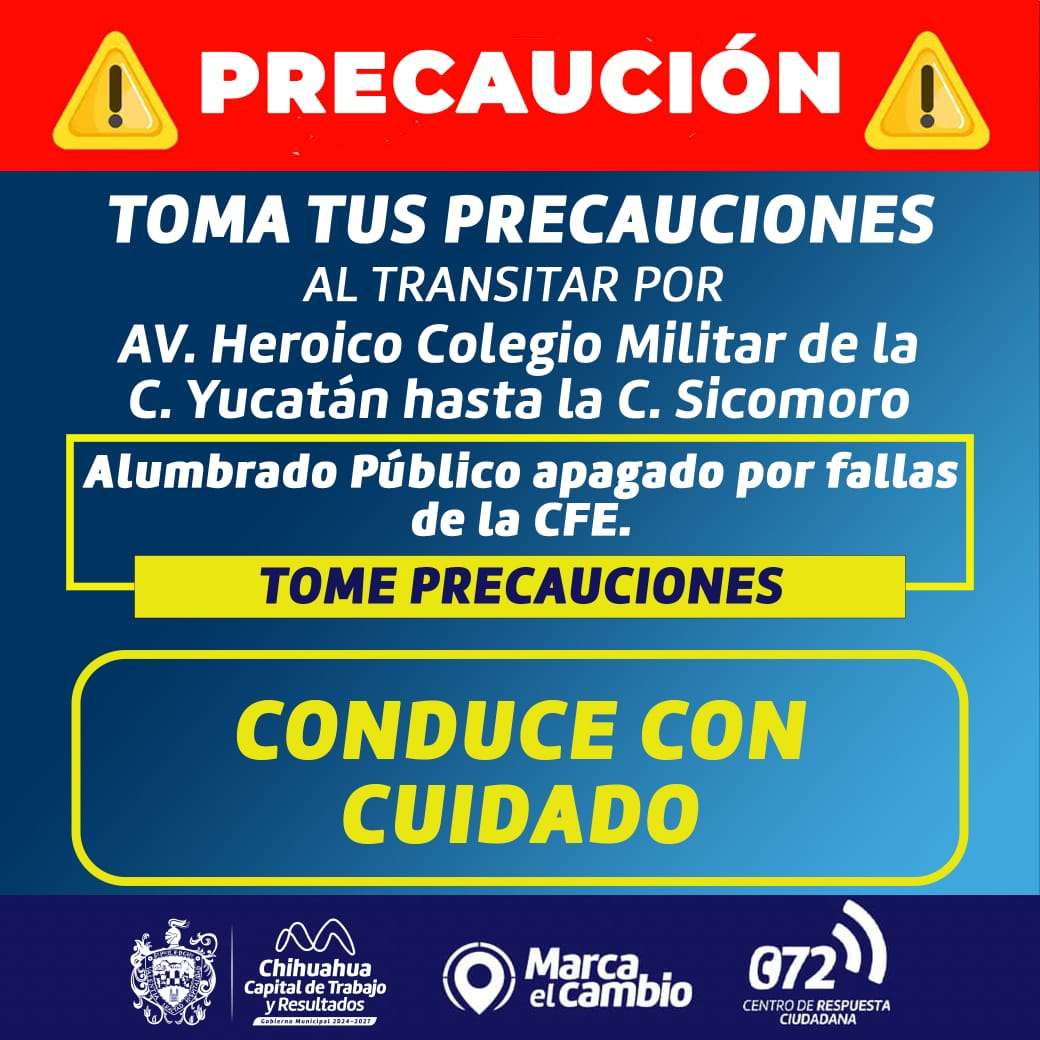 Causa CFE fallas en alumbrado de la Heroico Colegio Militar: Municipio