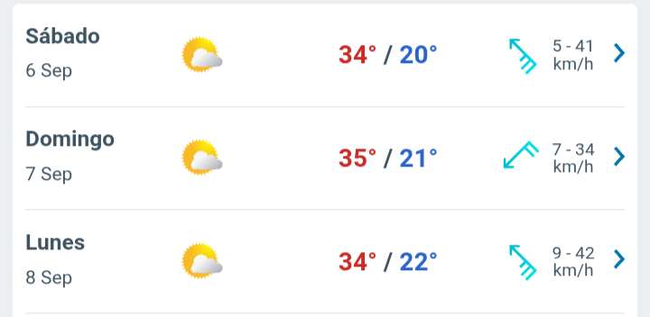Día soleado temperatura hasta 34°C hoy en Juárez
