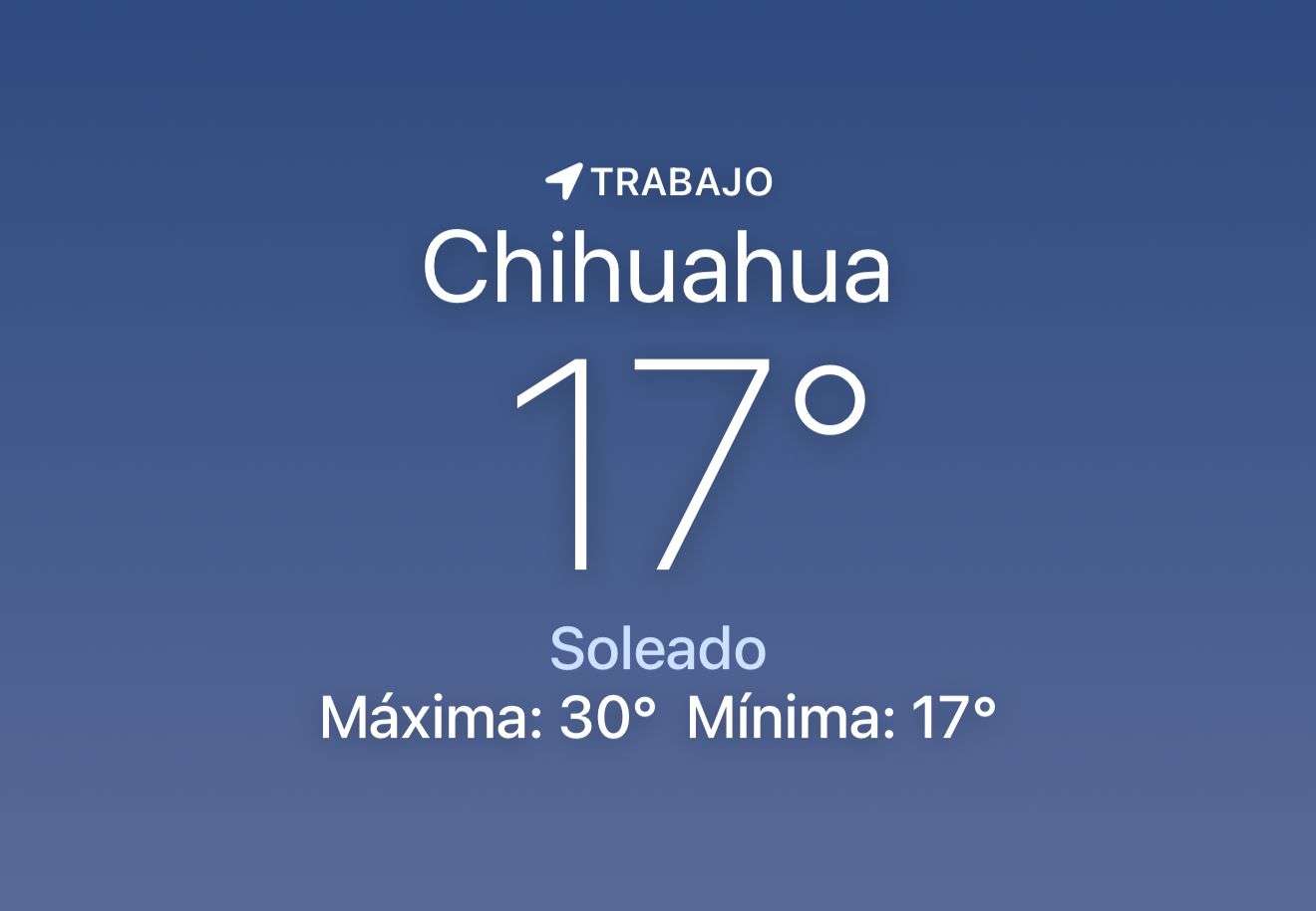 Amanece despejado con temperatura de 17 grados centígrados