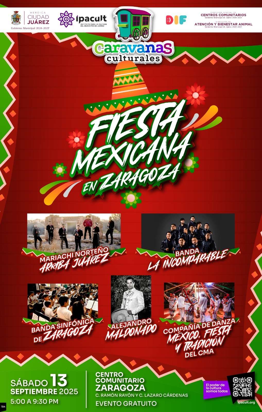 Anuncian Caravana Cultural Fiesta Mexicana en Zaragoza este sábado