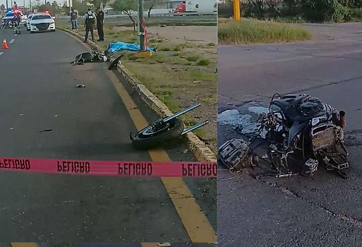 Muere motociclista al accidentarse en Delicias