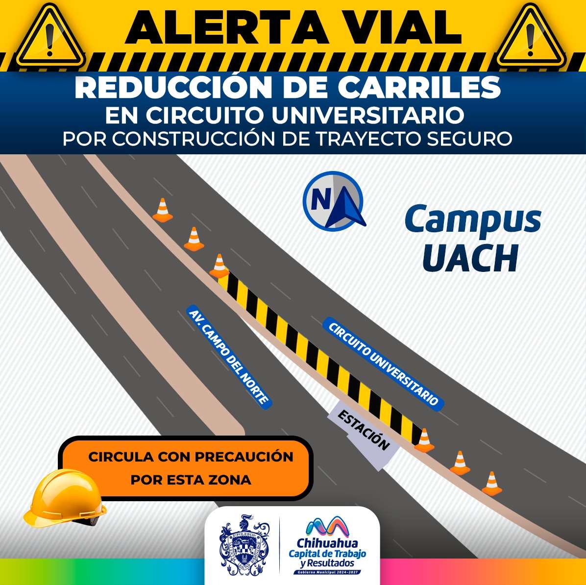 Alertan por reducción de carriles en Circuito Universitario 
