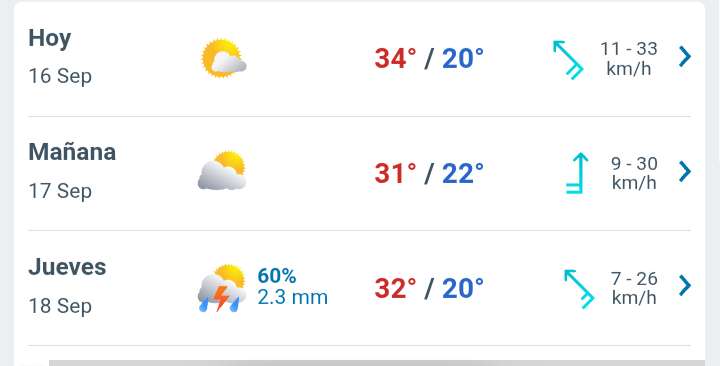 Día soleado con temperatura hasta 34°C en Juárez