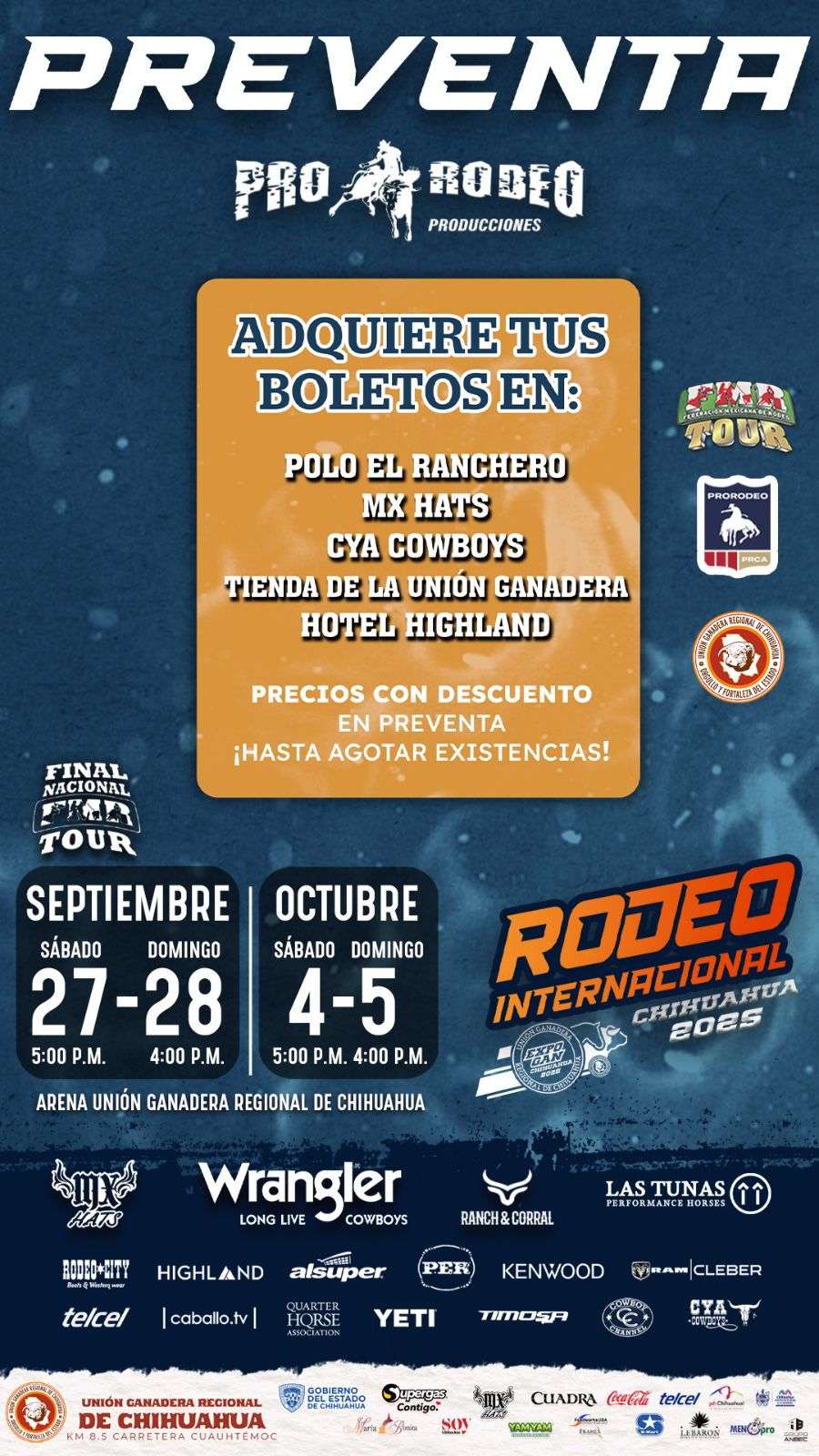Comienza preventa de boletos para el Rodeo Internacional de Chihuahua