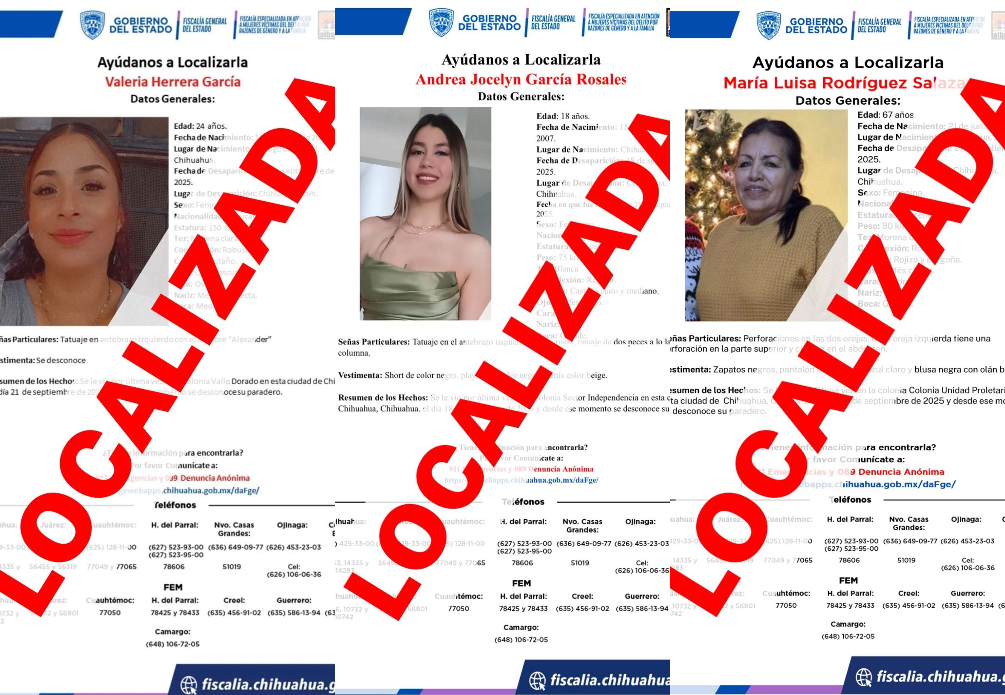 Hallan con bien a tres mujeres desaparecidas en la ciudad