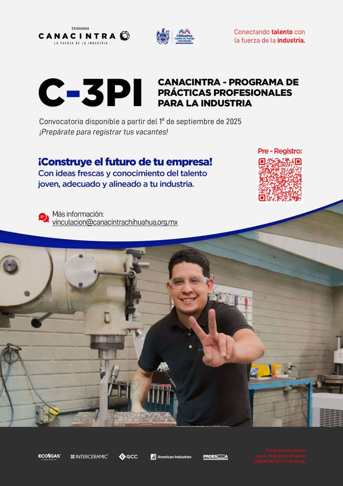 Lanza Canacintra el programa de prácticas profesionales para la industria