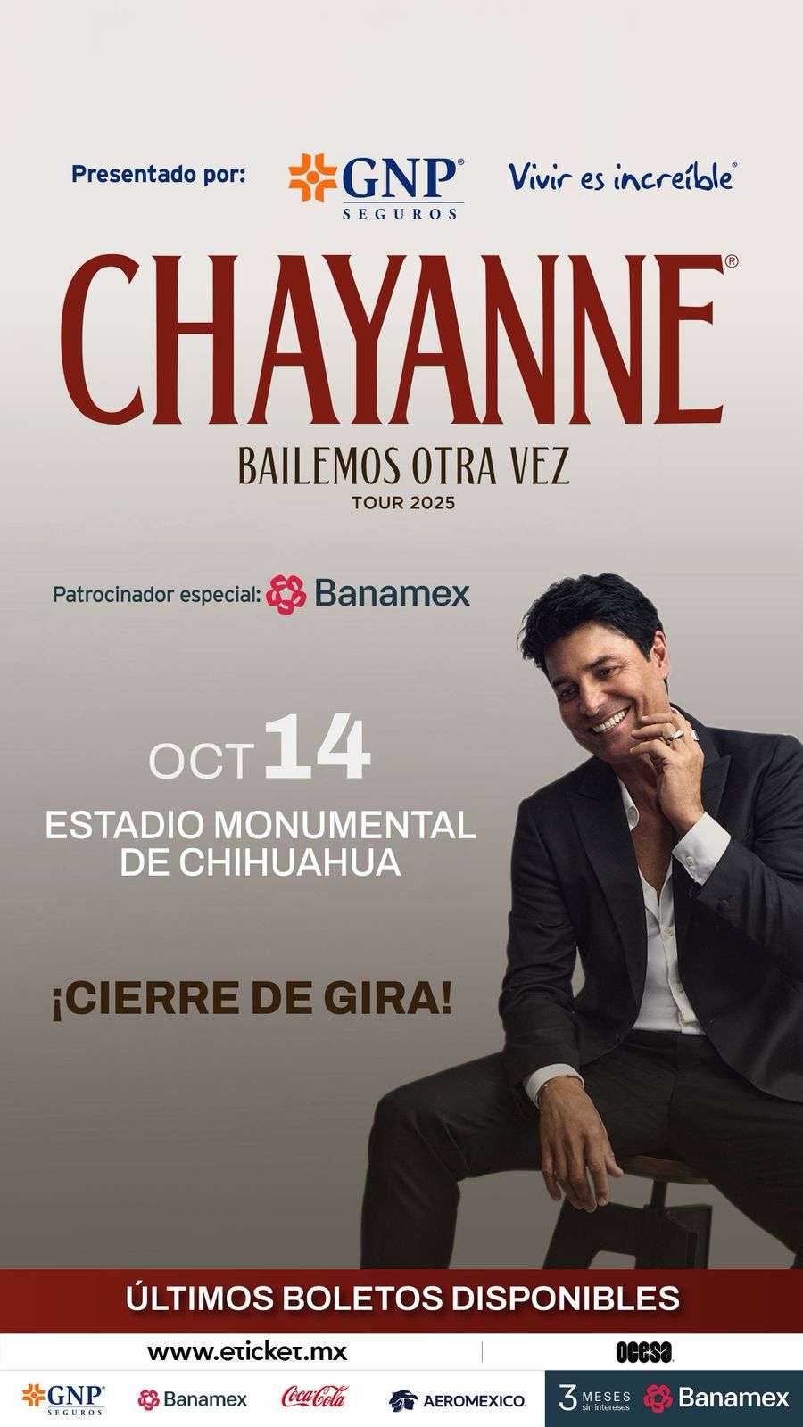 Cerrará Chayanne su gira Bailemos Otra Vez en Chihuahua