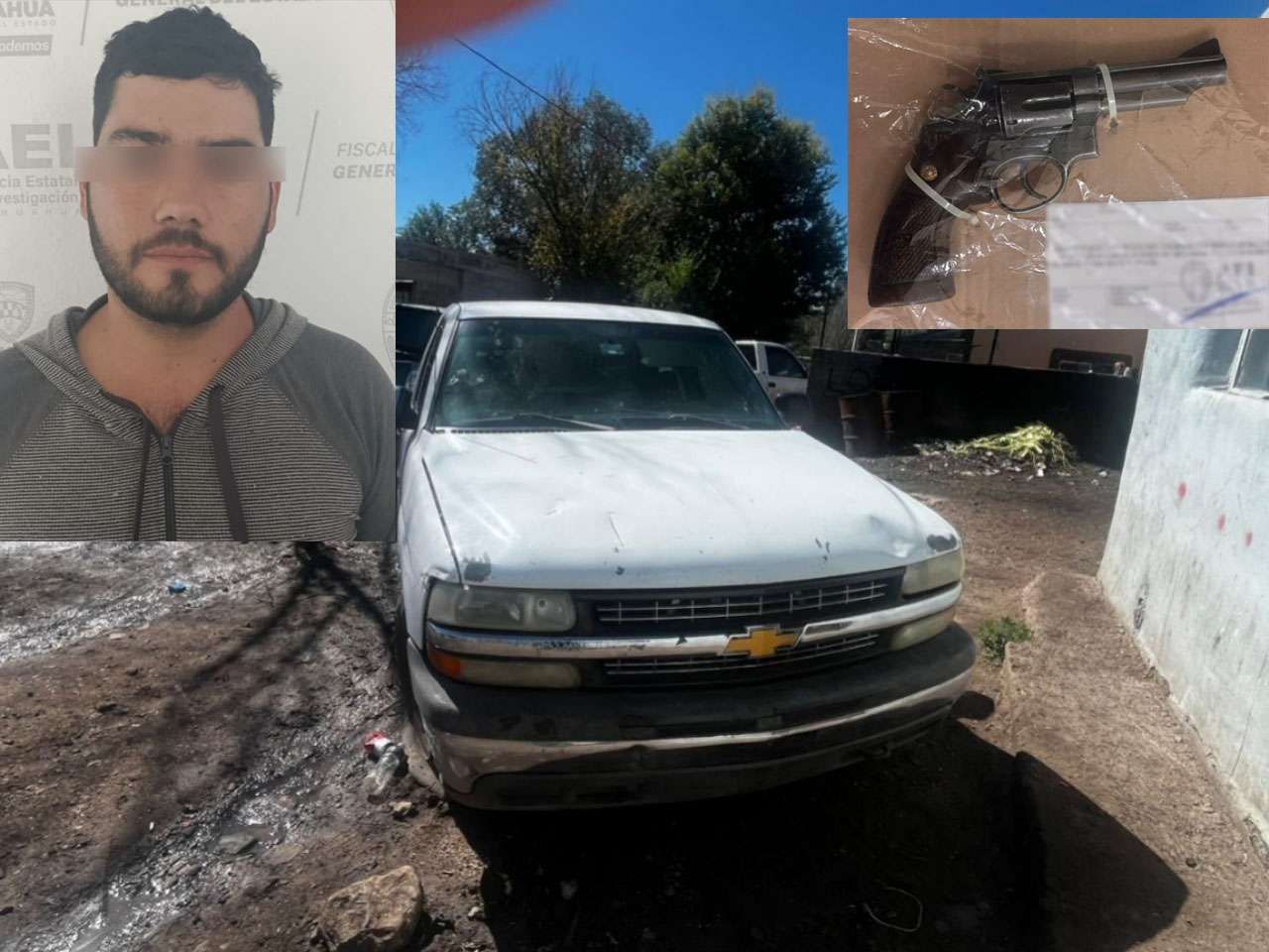 Detienen a uno por dispararle a troca en Cuauhtémoc