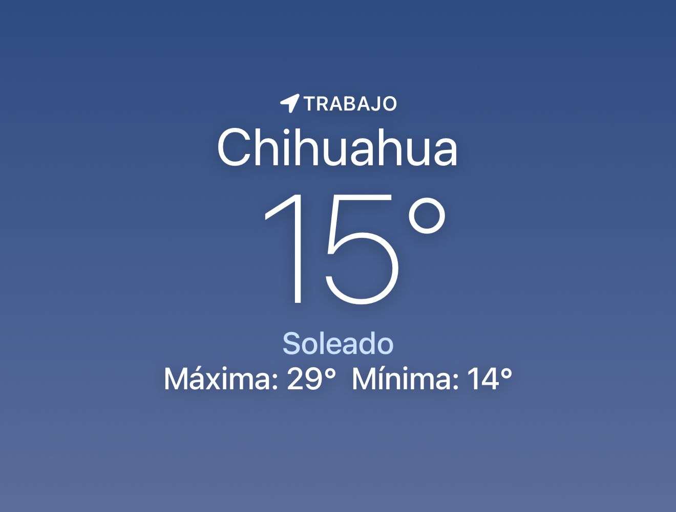 Amanece fresco y despejado con 15 grados centígrados