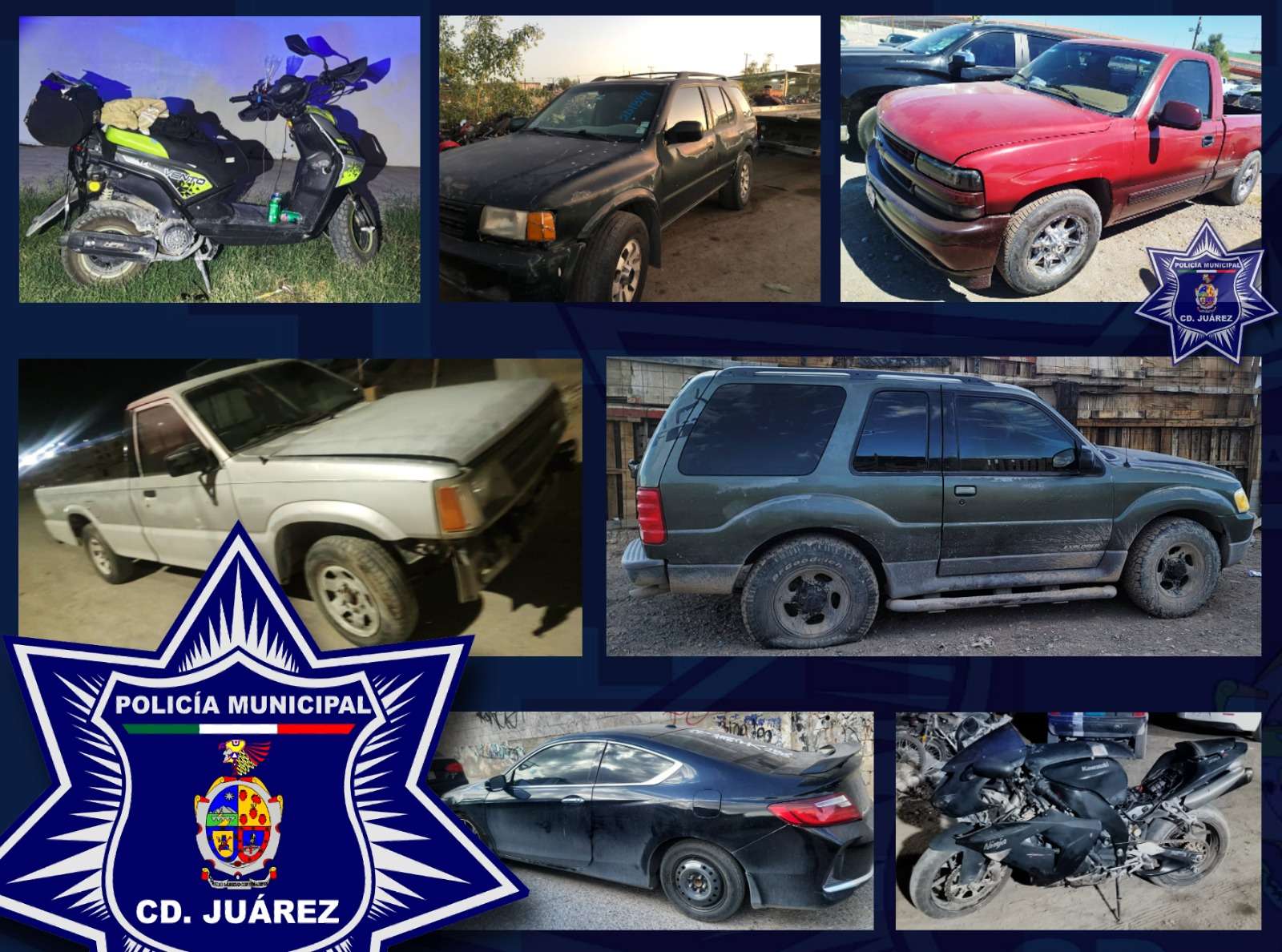Recuperan siete vehículos con reporte de robo 