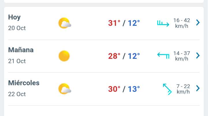 Lunes con nubes y claros temperatura hasta 31°C en Juárez