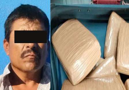 Lo atrapan en Cuauhtémoc con 12 ladrillos de marihuana
