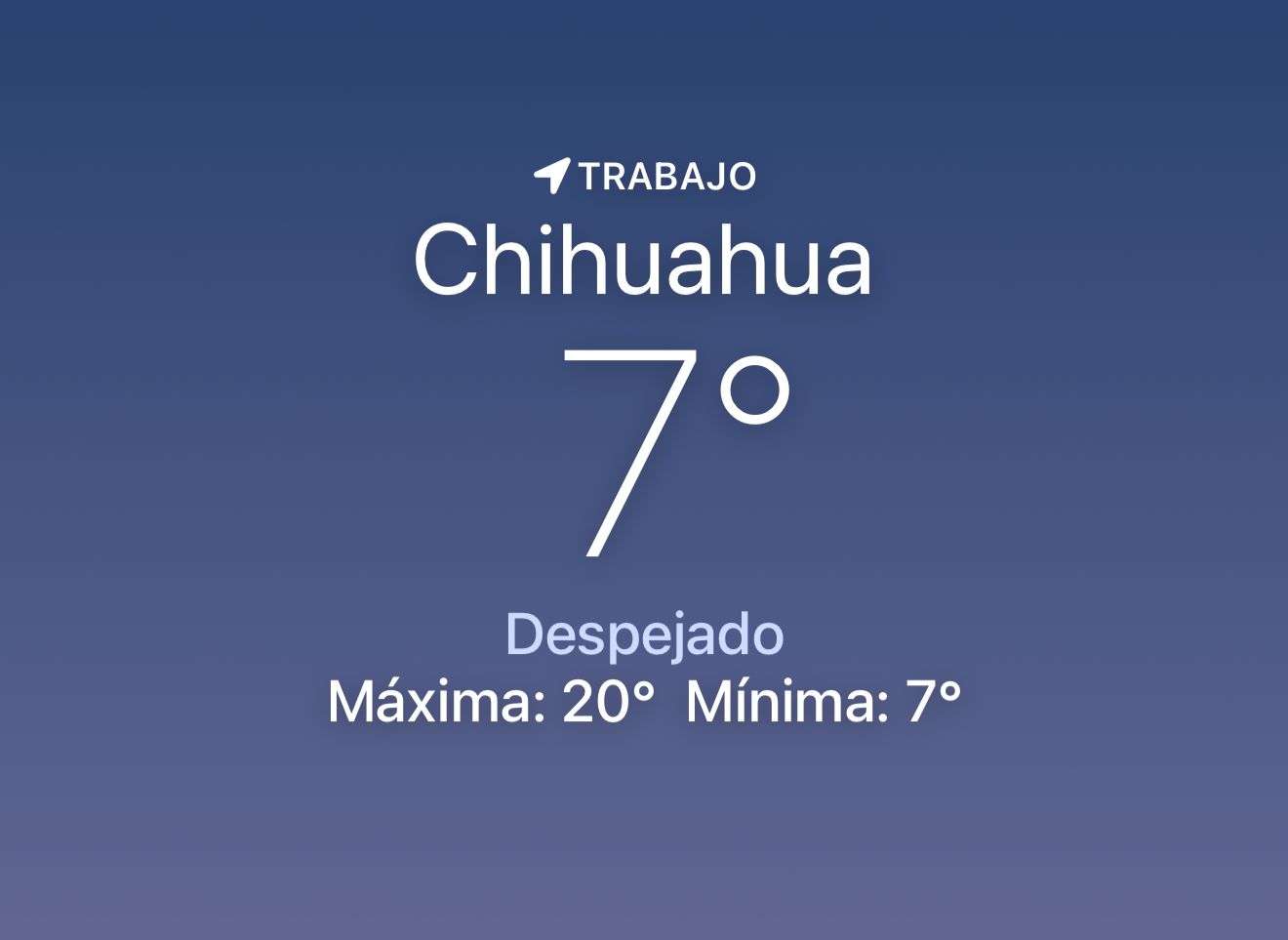 Amanece frío con temperatura de 7 grados centígrados 