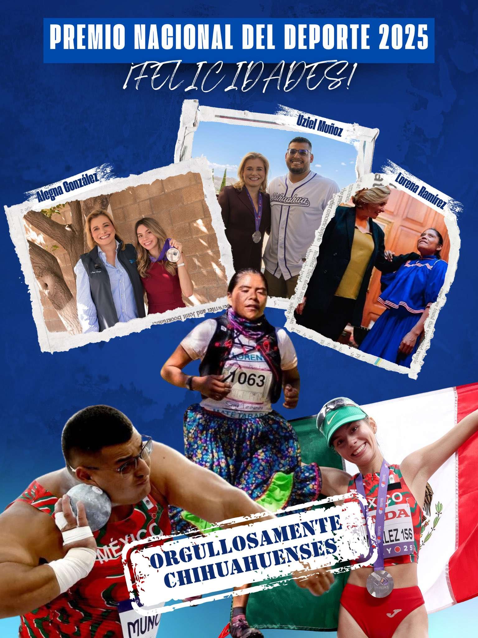 Ganan Lorena, Alegna y Uziel el Premio Nacional del Deporte 2025