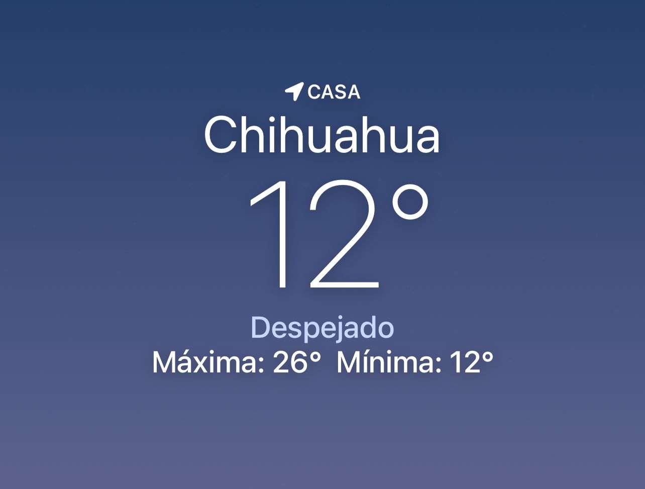 Se espera mañana fresca y despejada con 12 grados centígrados 