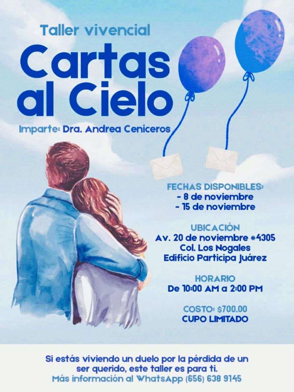 Invitan a taller vivencial para procesar el duelo