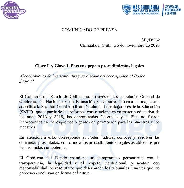 Resolverá Poder Judicial demandas docentes sobre Claves L y L Plus