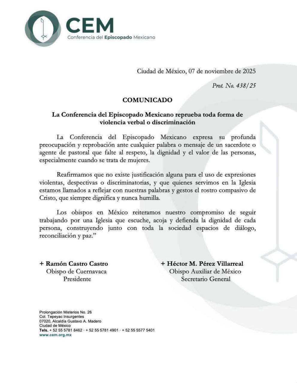 Reprueba Episcopado Mexicano discurso del Padre Pistolas