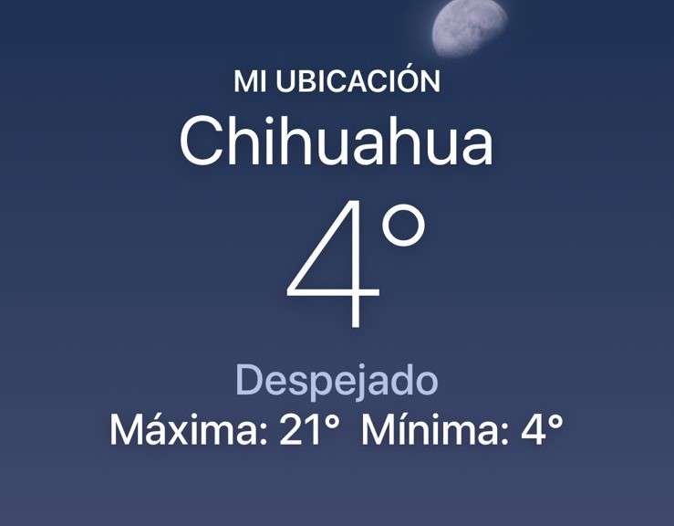 Amanece frío con temperatura de 4 grados centígrados