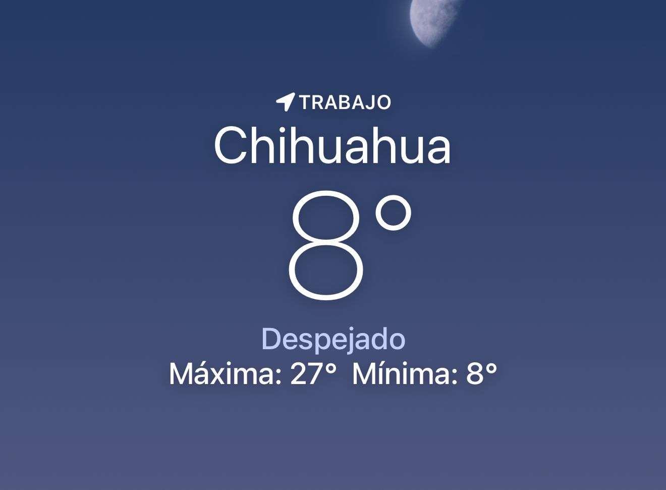 Amanece frío con temperatura de 8 grados centígrados 