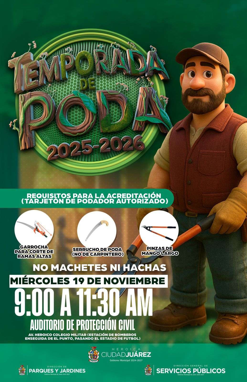 Realizan Taller para obtener tarjeta de podador autorizado 