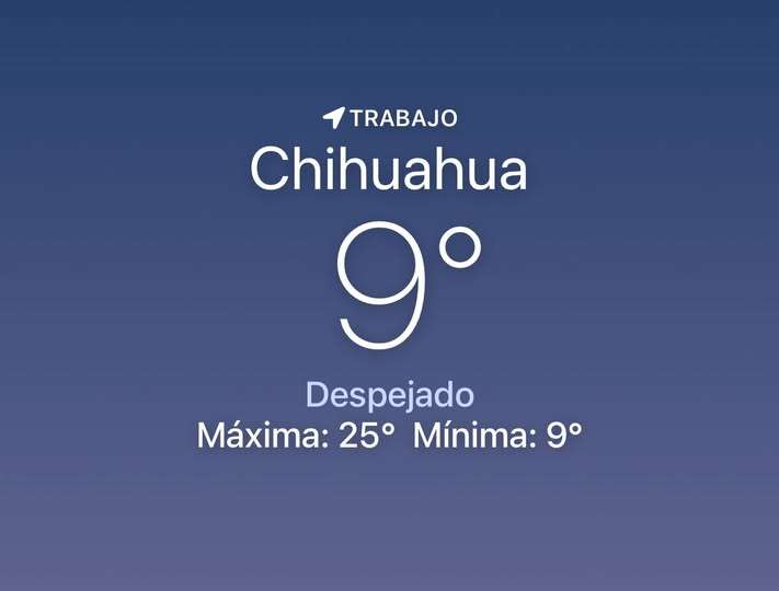 Amanece fresco con temperatura de 9 grados centígrados