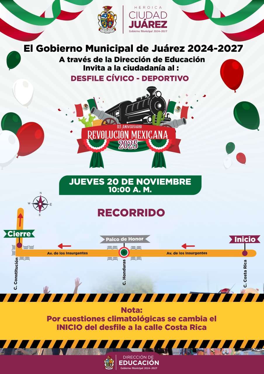 Realizan cambios a recorrido del Desfile de la Revolución Mexicana